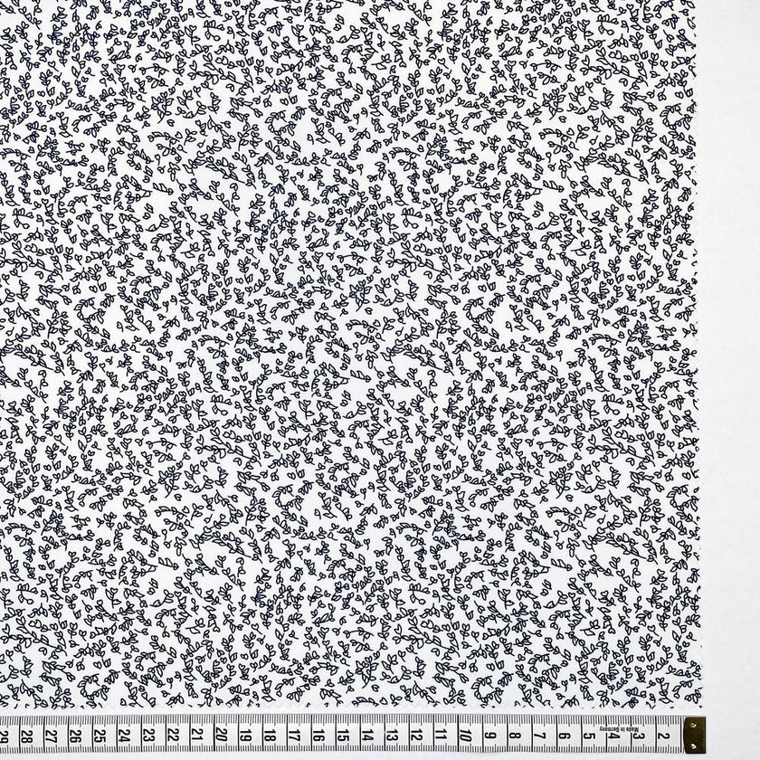 Fiori 2 by Gordon Fabrics - Black Small Leaf