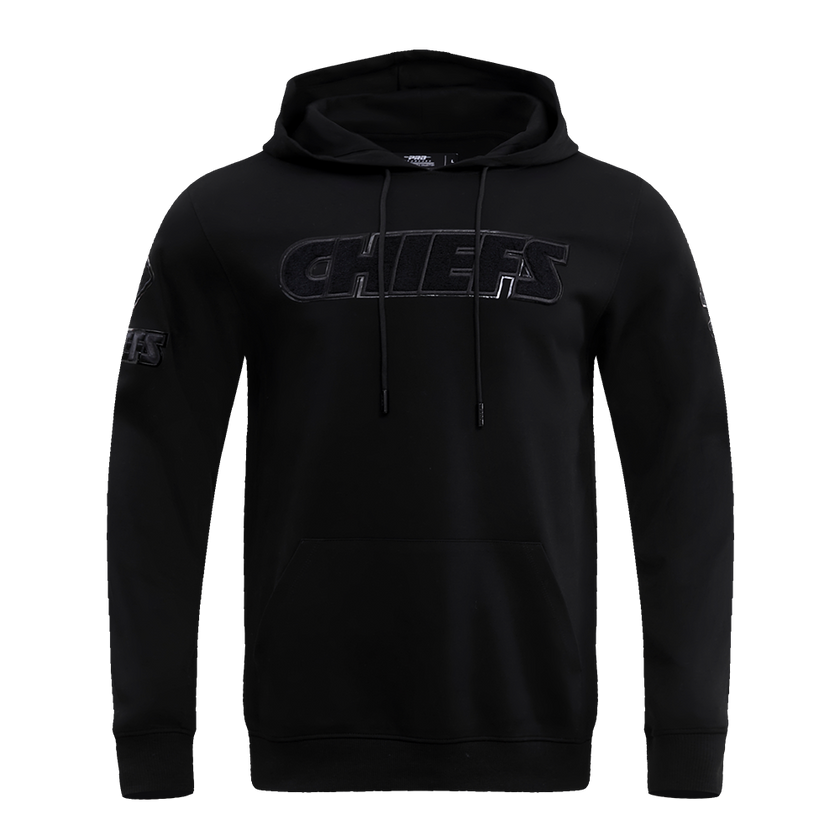 Sweat à capuche à enfiler pour homme, noir triple, Kansas City Chiefs NFL, FKC5410202-3BK