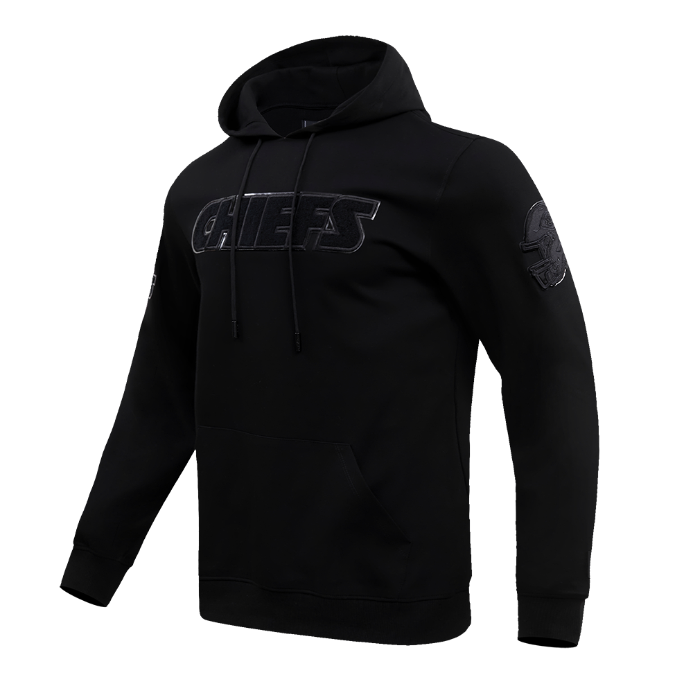 Sweat à capuche à enfiler pour homme, noir triple, Kansas City Chiefs NFL, FKC5410202-3BK