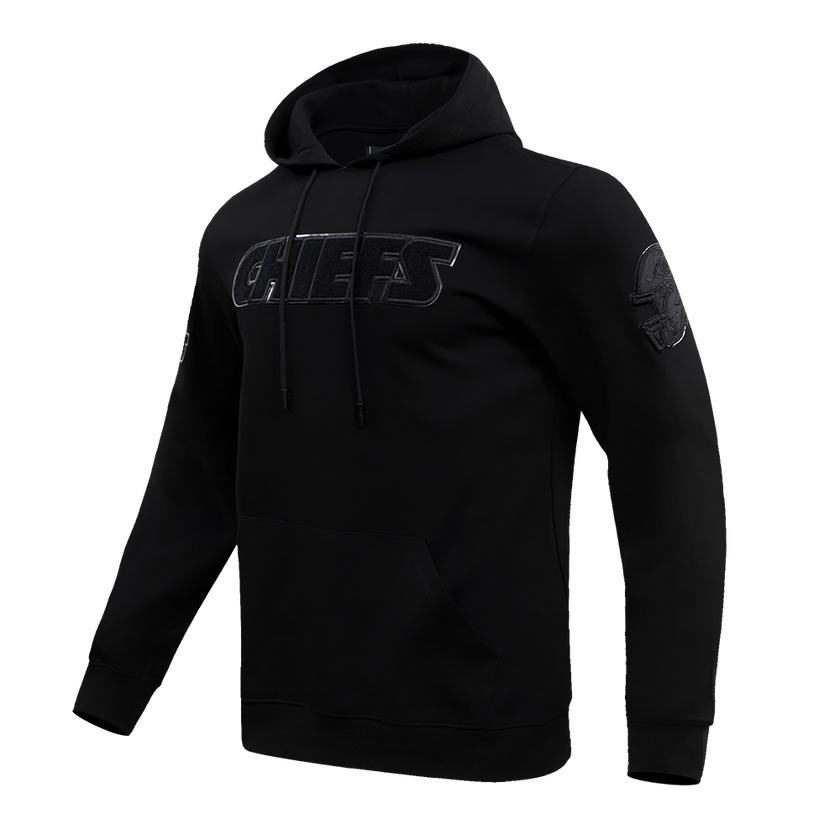 Sweat à capuche à enfiler pour homme, noir triple, Kansas City Chiefs NFL, FKC5410202-3BK