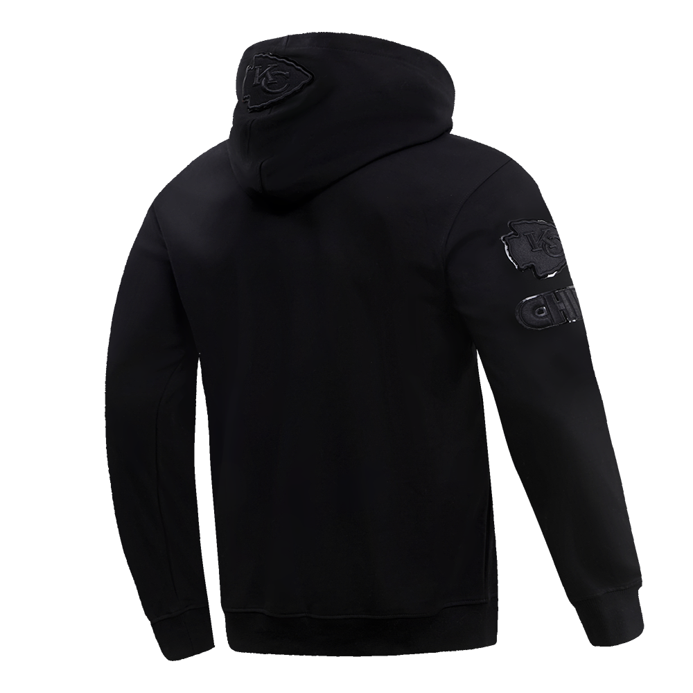Sweat à capuche à enfiler pour homme, noir triple, Kansas City Chiefs NFL, FKC5410202-3BK