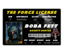 Star Wars Boba Fett License ID Card
