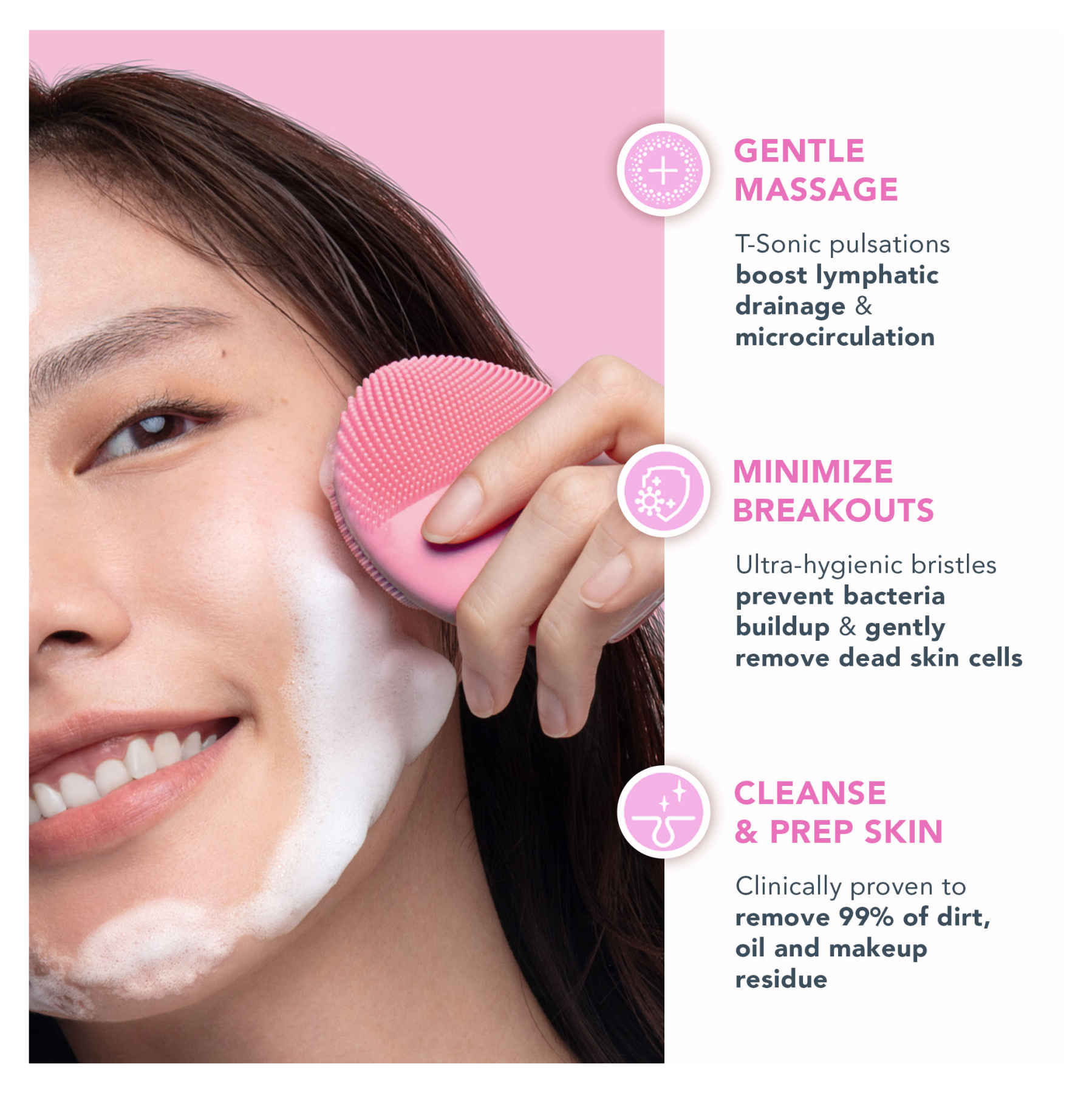 FOREO LUNA 4 Mini Facial Cleansing Massager Pearl Pink