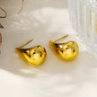 FORIA Gold: Chunky Look Light Weight Tear Drop Stud Earrings - Statement of Confidence