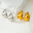 FORIA Or Blanc (Ton Argenté) : Boucles d'oreilles pendantantes en forme de goutte d'eau, look ample et poids léger - Une déclaration de confiance.
