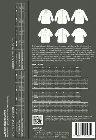 Butano Button Up Pattern by Friday Pattern Co.