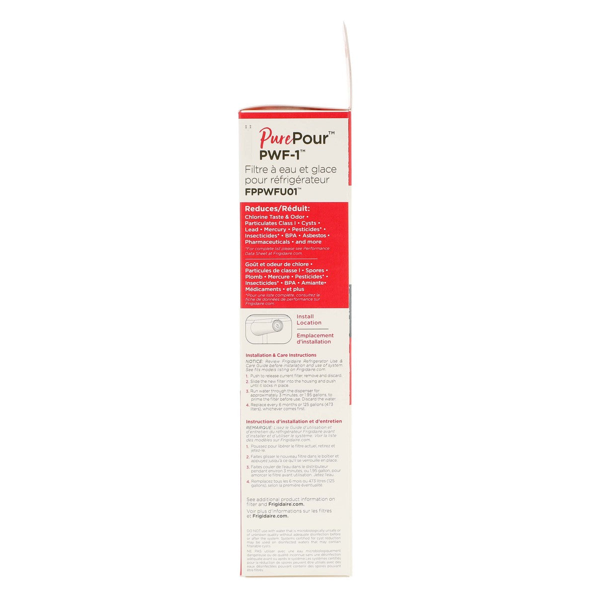 Filtre à eau Purepour pour réfrigérateur Frigidaire FPPWFU01