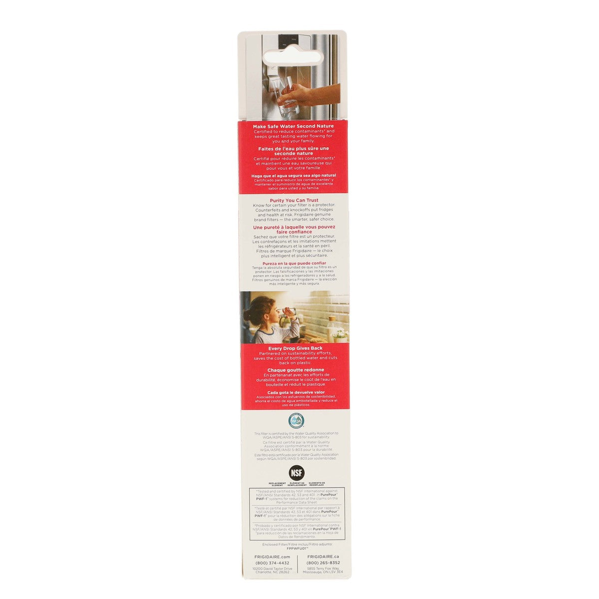 Filtre à eau Purepour pour réfrigérateur Frigidaire FPPWFU01