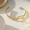 FREDRIKA : Bracelet géométrique abstrait et chic en métaux mixtes