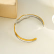 FREDRIKA : Bracelet géométrique abstrait et chic en métaux mixtes