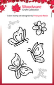 Woodware Clear Singles Little Butterflies 3.8 in x 2.6 in Stamp