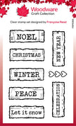 Woodware Clear Singles Christmas Junk Labels 3 in x 4 in Stamp