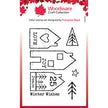 Woodware Clear Singles Nordic Houses 3 in x 4 in stamp Set