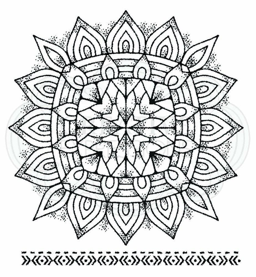 Woodware Clear Singles Mandala Two 4 in x 4 in stamp