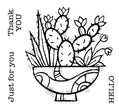 Woodware Clear Singles Succulent Display 4 in x 4 in Stamp