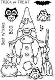 Woodware Clear Singles Witchy Woo 4 in x 6 in Stamp Set