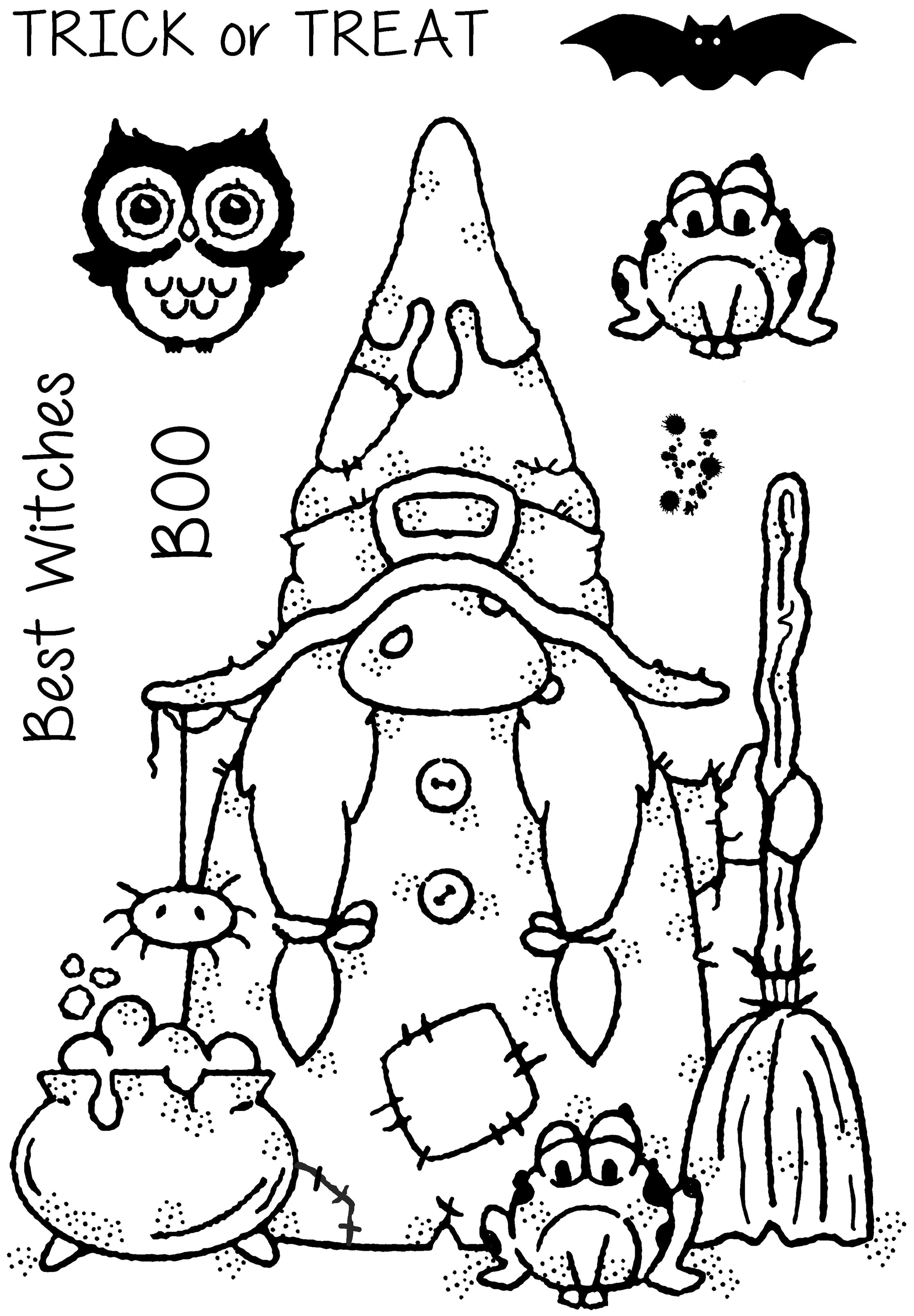 Woodware Clear Singles Witchy Woo 4 in x 6 in Stamp Set