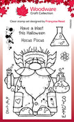 Woodware Clear Singles Professor Gnome 4 in x 6 in Stamp Set