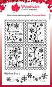 Woodware Clear Singles Winter Postage 4 in x 6 in Stamp Set