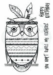 Woodware Clear Singles Bo-Hoot! 4 in x 6 in Stamp