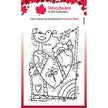 Woodware Clear Singles Rainbow Heart 4 in x 6 in Stamp