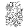 Woodware Clear Singles Dream Garden 4 in x 6 in Stamp