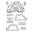 Woodware Clear Singles Rainbow World 4 in x 6 in Stamp