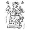 Woodware Clear Singles Flower Jug 4 in x 6 in Stamp