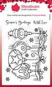 Woodware Clear Singles Frosted Baubles 4 in x 6 in Stamp