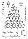 Woodware Clear Singles Heart Tree 4 in x 6 in Stamp