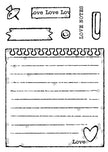Woodware Clear Singles Love Notes 4 in x 6 in Stamp