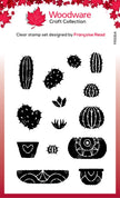 Woodware Clear Singles Build A Cactus 4 in x 6 in Stamp