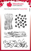Woodware Clear Singles Texture Patches 4 in x 6 in Stamp