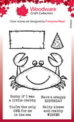 Woodware Clear Singles Mr Crab 4 in x 6 in Stamp