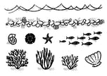 Woodware Clear Singles Sea Elements 4 in x 6 in Stamp