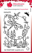 Woodware Clear Singles Dragonfly Pond 4 in x 6 in Stamp