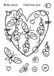 Woodware Clear Singles Butterfly Heart 4 in x 6 in Stamp