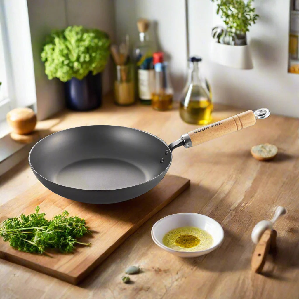 Yoshikawa Cook-Pal Ren Carbon Steel Frying Pan 28cm | Japan