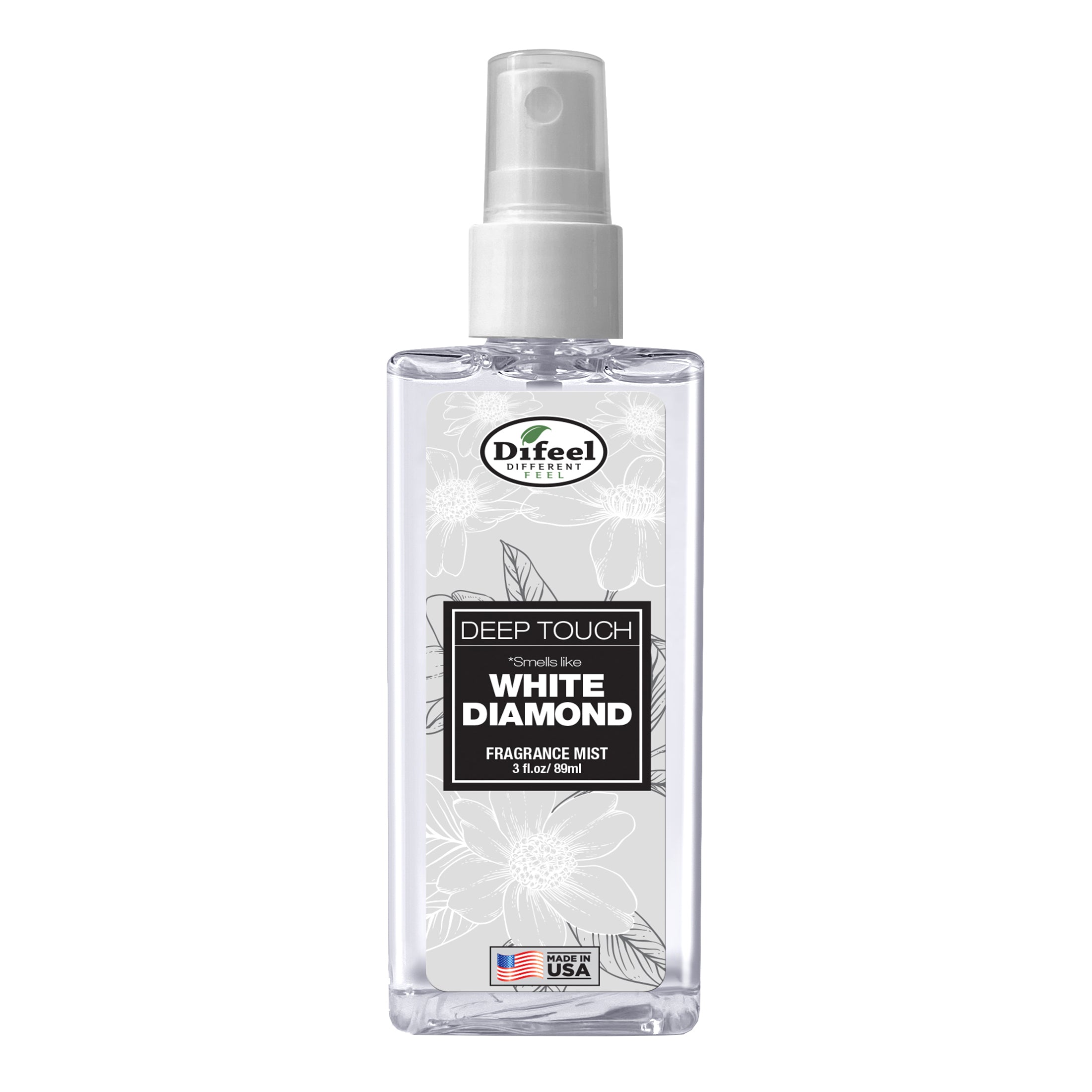DIFEEL DEEP TOUCH FRAGRANCE MIST SMELLS LIKE WHITE DIAMOND 3OZ