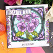 For the Love of Stamps - Stained Glass Pansies