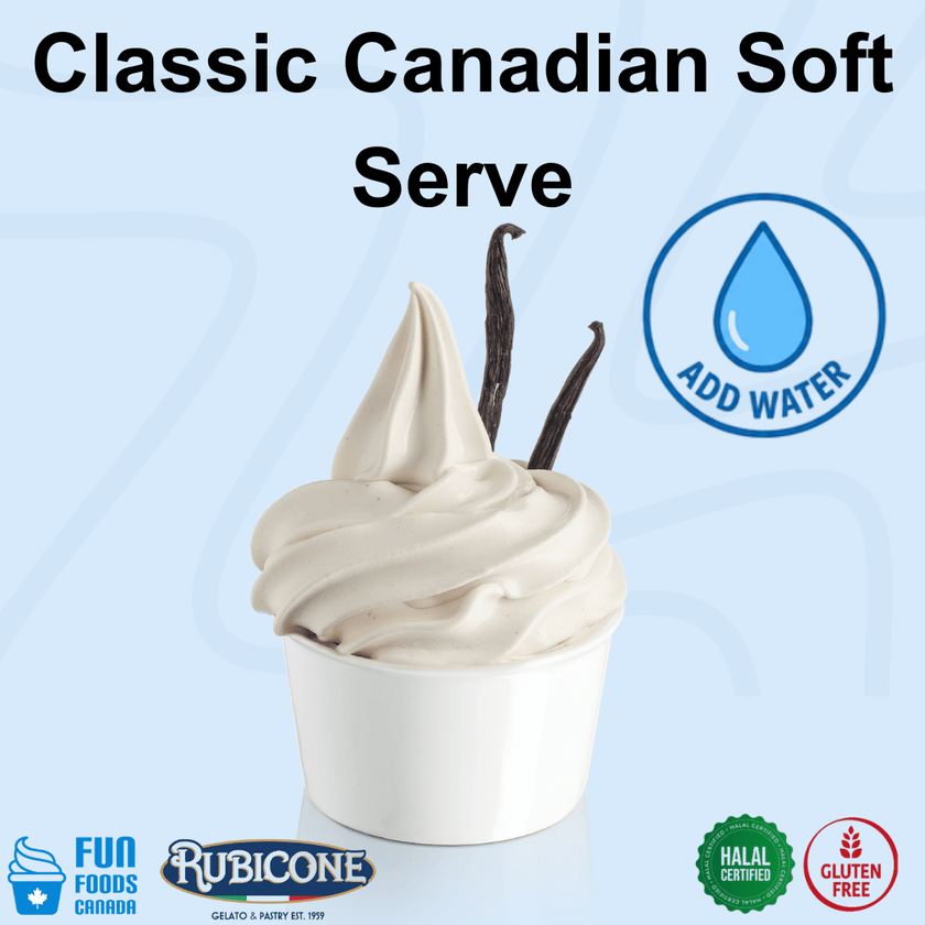 Classic Canadian Soft Serve Mix - 2 KG Bag or Case of 8 x 2 KG bags - Rubicone Canada - Ships Free Within Canada on Orders Above CAD $199