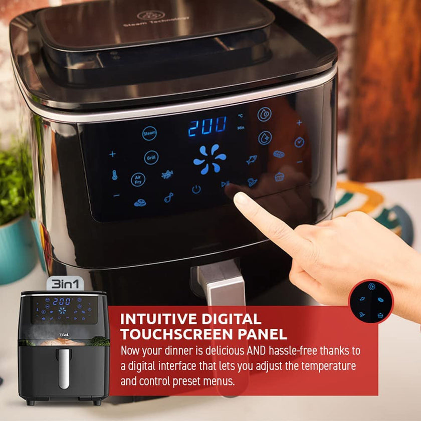 T-FAL Easy Fry Grill & Steam 3in1 XXL Air Fryer -  Blemished package with full warranty - FW201850
