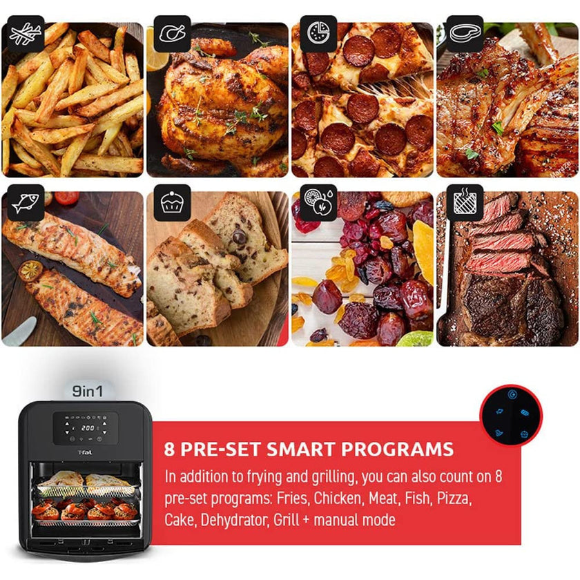 T-FAL Easy Fry Toast Oven and Grill 9-in-1 air fryer oven - Blemished package with full warranty - FW501850