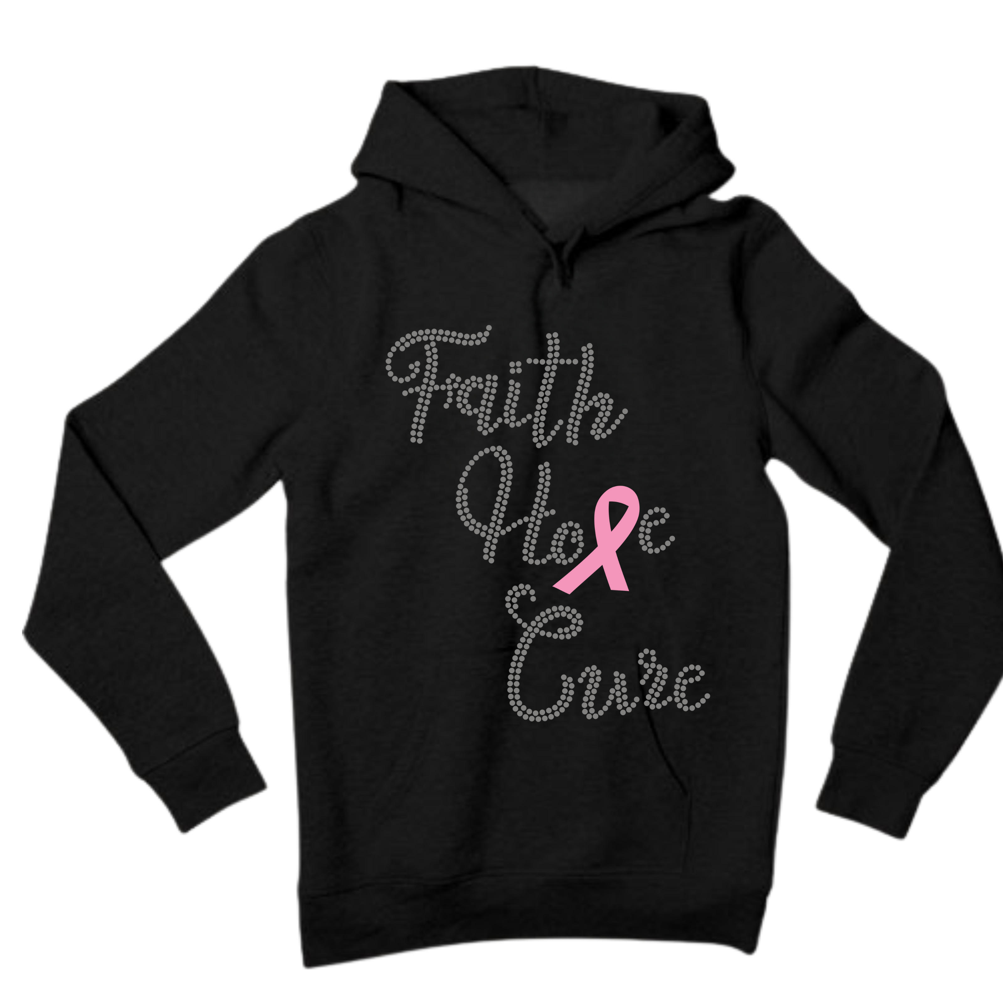 Faith Hope Cure Breast Cancer Rhinestone Shirt – Pink Ribbon Sparkle Bling Tee | Blingdazzel