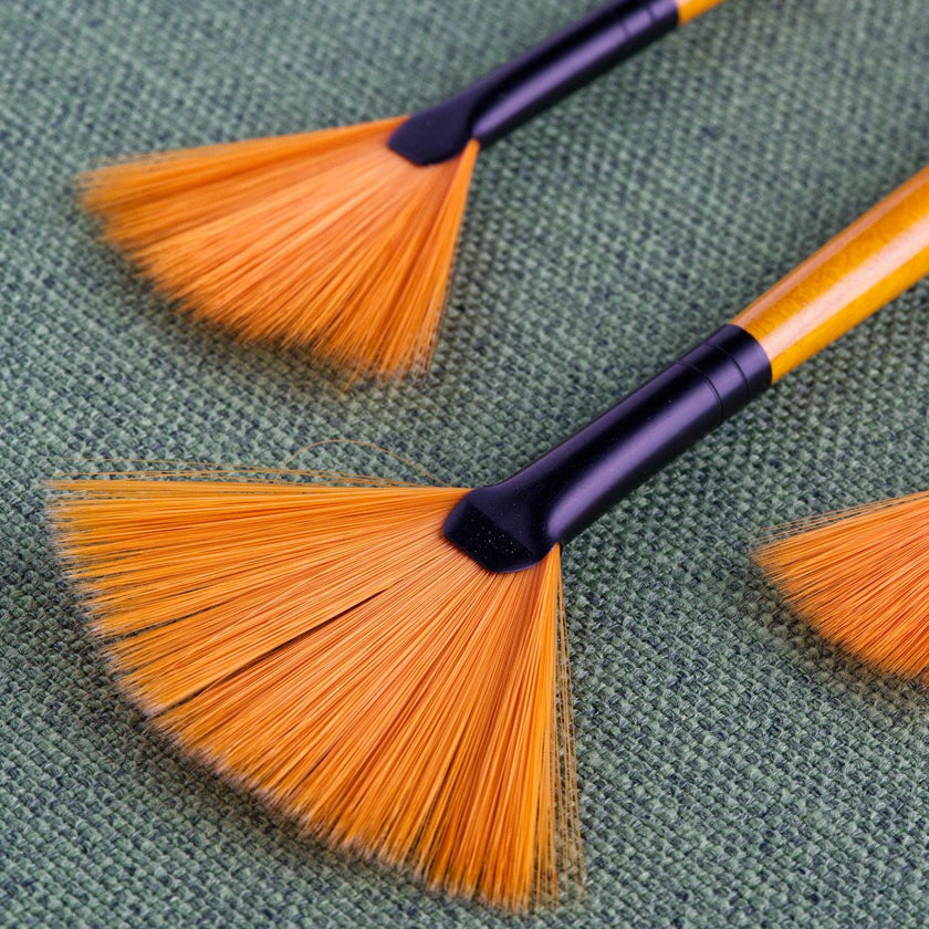 Tri-Art Artist Brushes - Short Synthetic - WC/Acryl - Fan