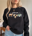 Farm Life Triangles Unisex Crewneck | Farm Apparel | Prairie Clothing