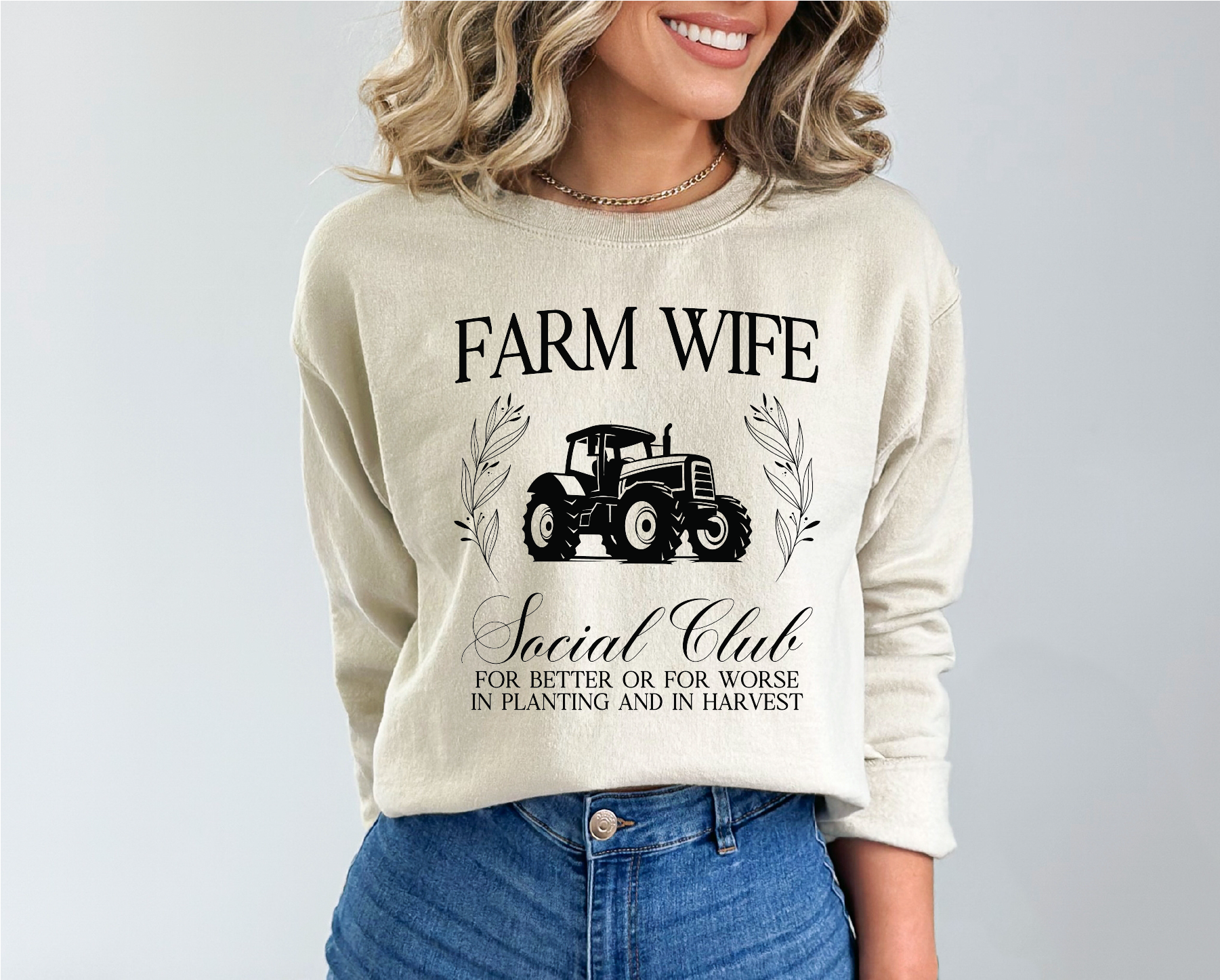 Farm Wife Social Club Unisex Crewneck | Farm Apparel | Prairie Clothing