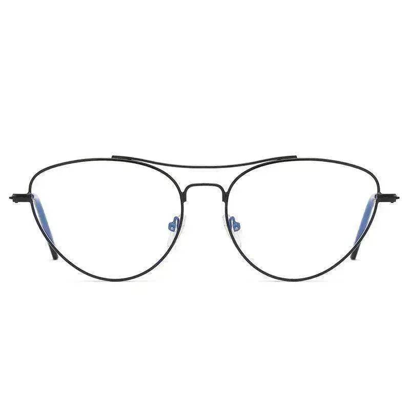 Fashion Cat Eye Plain Glasses Women's Anti-blue Light
