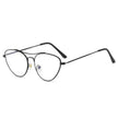 Fashion Cat Eye Plain Glasses Women's Anti-blue Light