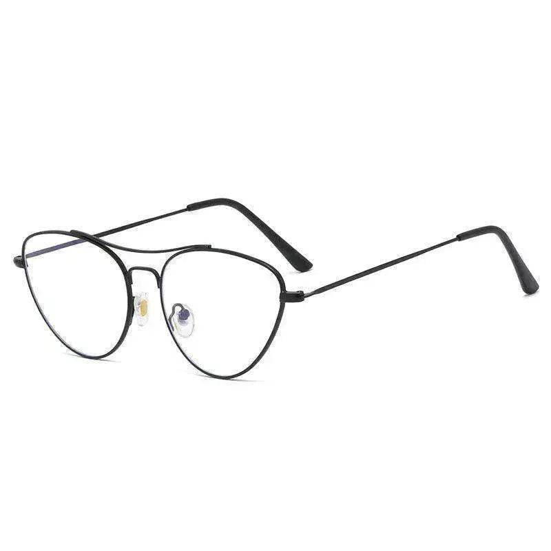 Fashion Cat Eye Plain Glasses Women's Anti-blue Light